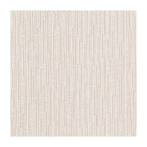 Concord Wallcoverings Textured Wallpaper Geometric Featuring Lines, Gray Beige, 21 In x 33 Ft (56 sq. ft), TE29362