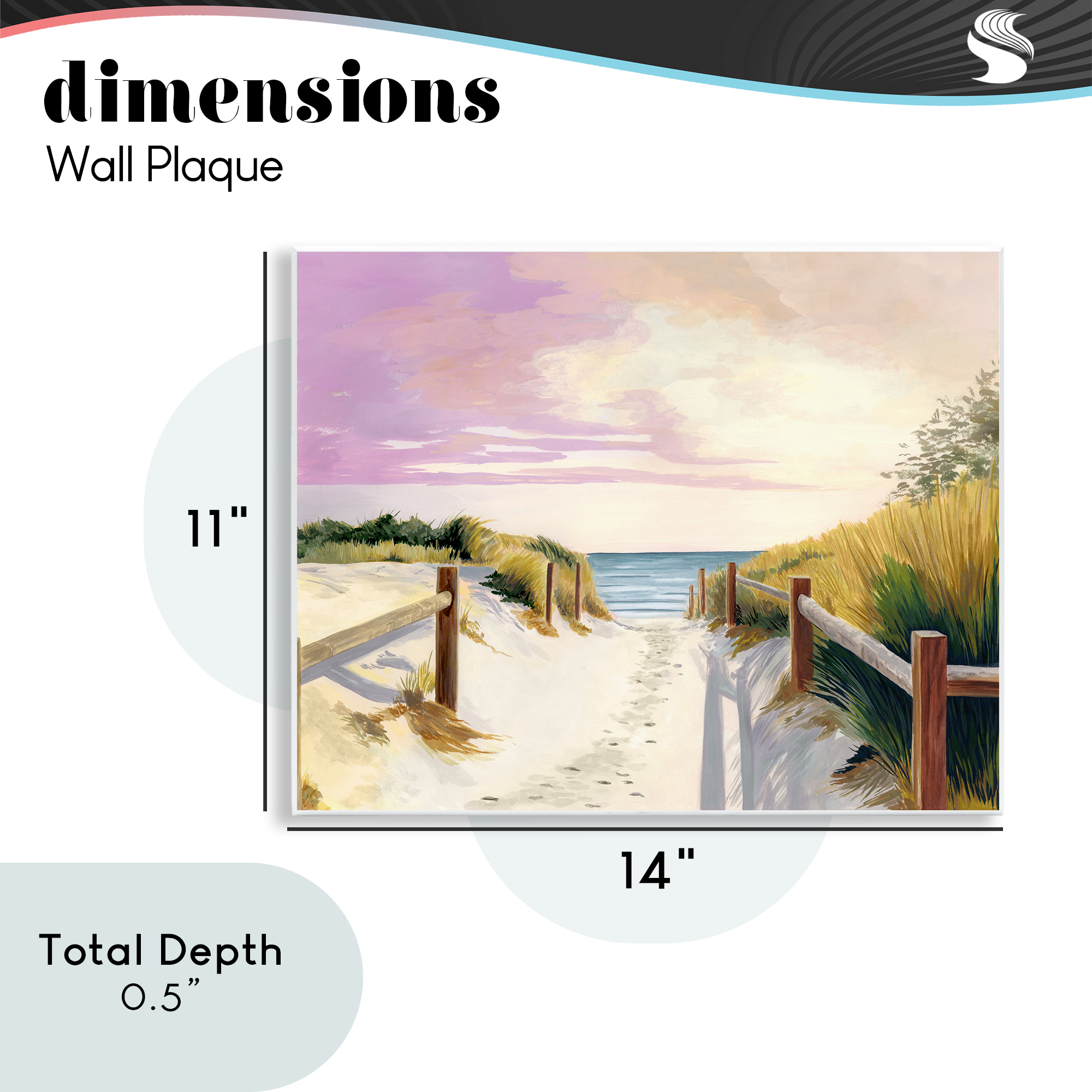 Cottesloe Beach Pathway Wall Plaque Art, design by Courtney Haley