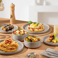 thumbnail image 3 of Onader Dinnerware Sets for 4, 12-Piece Plates and Bowls Set, Stoneware Dinning Ware Set for Kitchen, Dishwasher & Microwave Safe, Milky Coffee, 3 of 7