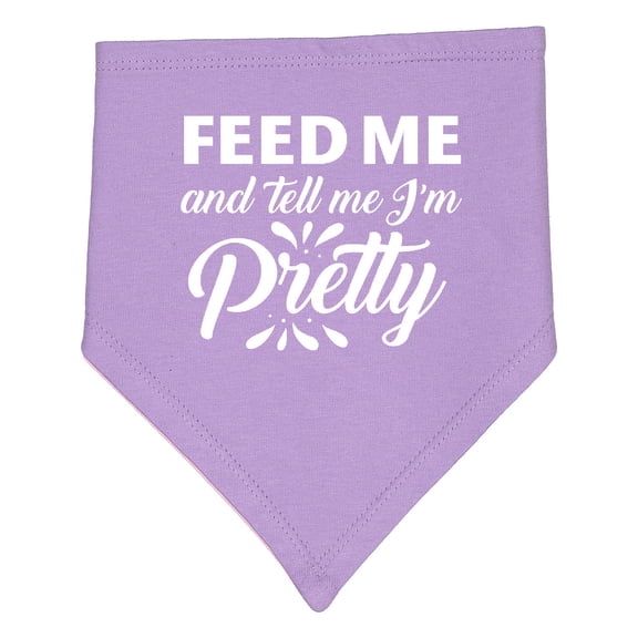 Inktastic Feed Me and Tell Me I'm Pretty Baby Bandana Bib