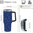 thumbnail image 3 of Star America Flag 40oz Tumbler With Handle Gifts For Coworkers Gym Tumbler With Lids For Home, 3 of 6