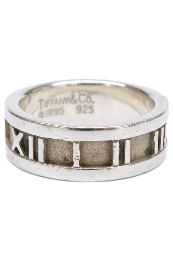 Pre-Owned TIFFANY&Co. Tiffany & Co. 1995 925 Atlas Ring, Silver, Women's