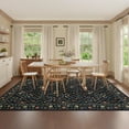 thumbnail image 2 of HOMERRY Floral Print Non Slip Area Rug 8' x 10' for Living Room Washable Indoor Carpet, Navy, 2 of 5