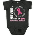 thumbnail image 3 of Inktastic Never Give Up Hope Breast Cancer Awareness Boys or Girls Baby Bodysuit, 3 of 5