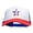 White Royal, variant on 4th Of July Star Embroidered Foam Panel Mesh Snapback - Royal White OSFM