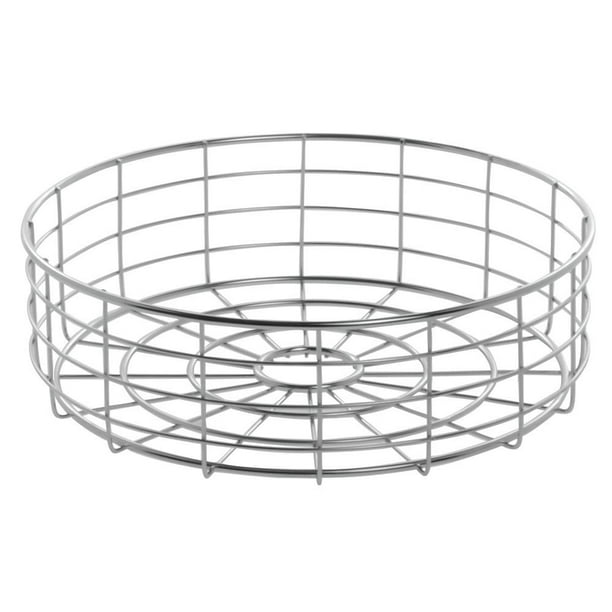 Expressly HUBERT Round Stainless Steel Bread Basket 10"Dia x 3"H
