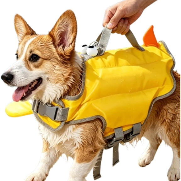 Dog Life Vest, Lightweight Life Jacket for Dogs with Rescue Handle | Adjustable Dog Swimming Vest for Boating, Kayaking, Anti-Tear Pet Flotation Vest for Small/Medium/Large Dogs