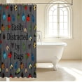 thumbnail image 3 of Erosebridal Lovely Beetles Shower Curtain 72Wx72L,Kawaii Bug Theme Bathroom Curtain,Gray Green, 3 of 5