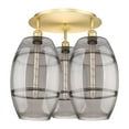 thumbnail image 6 of 516-3C-BB-G557-10CL Innovations Lighting Vaz - 3 Light Flush Mount In Industrial Style-19.5 Inches Tall and 21.75 Inches Wide-Brushed Brass, 6 of 7