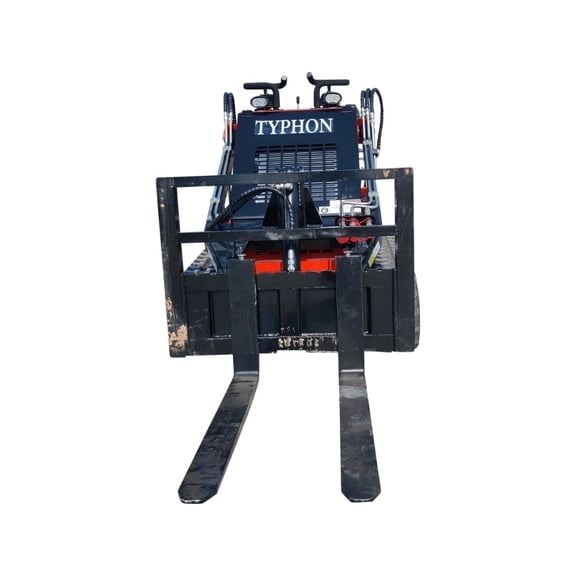 TYPHON Skid Steer Loader Fork Pallet Attachment USA – Heavy-Duty 2000 lb Lift Capacity with See-Through Frame & Quick Attach