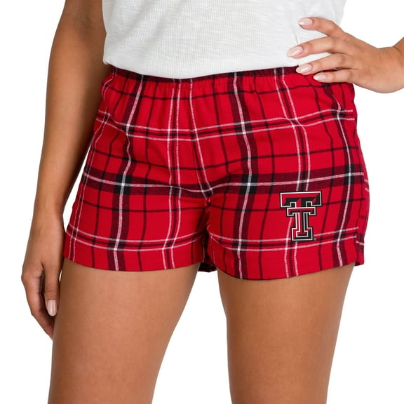 Women's Concepts Sport Red/Black Texas Tech Red Raiders Ultimate Flannel Shorts