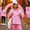 thumbnail image 5 of Womens Breast Cancer Shirt Pink Ribbon October Breast Cancer Sweatshirt In October We Wear Pink Shirt 3/4 Sleeve Breast Cancer Awareness Hoodies, 5 of 5