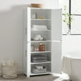 thumbnail image 2 of Tall Pantry Cabinet - White Storage Cabinet with Adjustable Shelves - Kitchen Pantry & Linen Cabinet - 67" Height, 2 of 3