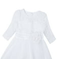 thumbnail image 4 of iiniim Big Girls' Lace Mesh Flower Dress Princess Wedding Bridesmaid Pageant Prom Party Dress, 4 of 7