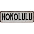 thumbnail image 1 of HONOLULU Vintage Look Rustic Metal 6x18 Sign City State 106180041182, 1 of 1
