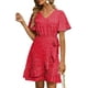 thumbnail image 5 of Vestidos de verano para mujer con cuello en V y volantes de lunares suizos, 5 of 5