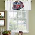 thumbnail image 5 of Fire Trucks Valances for Windows, Modern Cartoons Vehicles Light Filtering Kitchen Curtains, Rod Pocket Window Valance Curtains for Living Room Bedroom, 42" W x 18" L, 2 Panels, 5 of 9