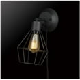 thumbnail image 3 of Hampton Bay Bryson 1-Light Matte Black Wall Sconce, 3 of 9