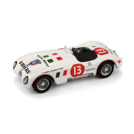 1954 Jaguar Type C V Carrera Mexico 1954 - Paco Ibarra -Nickey Pinal #13 Model Car in 1:43 Scale by Brumm