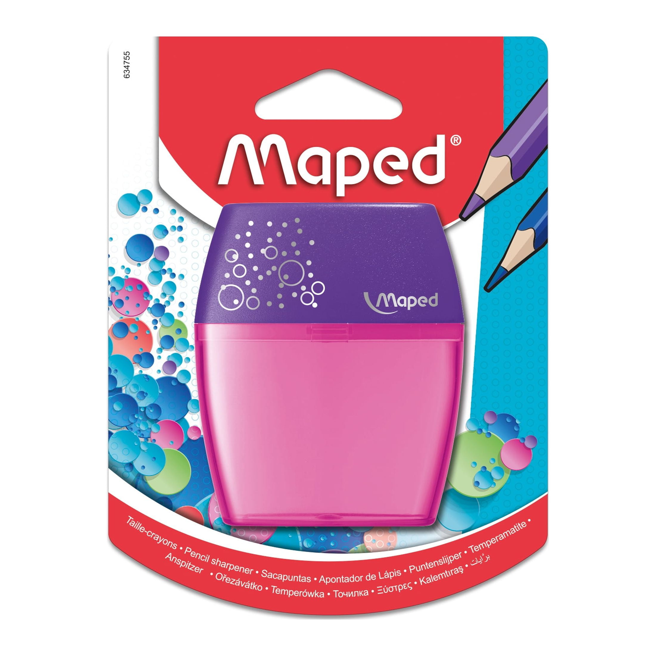 Maped Color Peps 2-Hole Colored Pencil Sharpener, Assorted