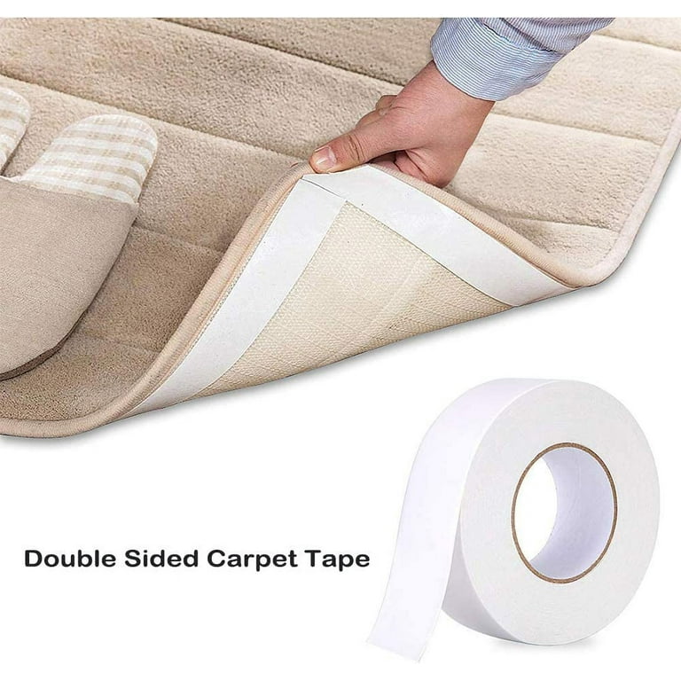 OSALADI 1 Roll Double Sided Cloth Tape Carpet Glue Adhesive Non Slip Rug  Tape Carpet Tape Heavy Duty Yellow Carpet Tape Double Sided Mounting Tape