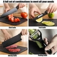 thumbnail image 6 of Magicorange 7-Piece Kitchen Knife Set with Cutting Board, Stainless Steel Kitchen Knives with PP Ergonomic Handle (Matte Black), 6 of 7