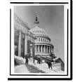 thumbnail image 2 of Historic Framed Print, [Men shovelling snow on steps of the U.S. Capitol], 17-7/8" x 21-7/8", 2 of 9