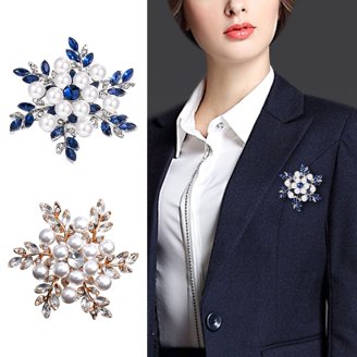 Sparkly Snowflake Brooch Pin - Rhinestone Christmas Jewelry For Sweaters Coats, Women's Fashion Pin
