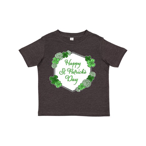Inktastic Happy St. Patrick's Day Clovers Boys or Girls Toddler T-Shirt