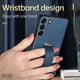thumbnail image 4 of Funda de cuero de lujo para Samsung Galaxy S23 Ultra S22 Plus S24, funda con pulsera portátil, correa de mano, soporte de anillo de Metal, 4 of 5