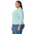 thumbnail image 3 of Gloria Vanderbilt Swan Series Women's Plus Popover Knit Top, Sizes 0X-4X, 3 of 5