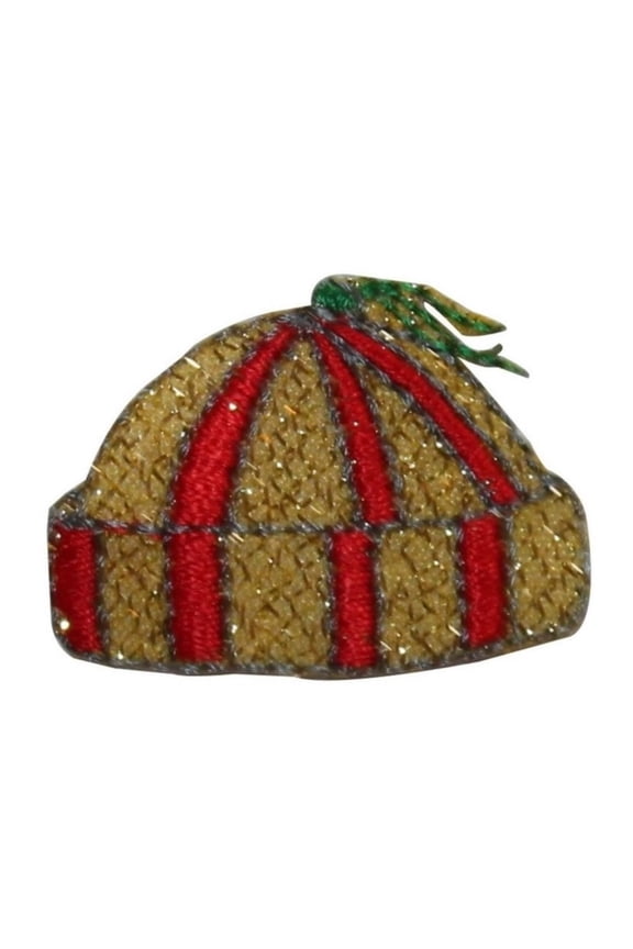 ID 7695 Striped Winter Hat Patch Knit Beanie Fashion Embroidered IronOn Applique