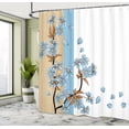 thumbnail image 4 of Ambesonne Japanese Shower Curtain, Romantic Sakura Blooms Art, 69"Wx70"L, Dark Sand, 4 of 4