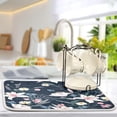 thumbnail image 5 of FREEAMG Trendy Floral Kitchen Dish Drying Mat, 16'' x 18'' Super Absorbent Dish Drying Mat for Kitchen, Sink, Dining Table, 5 of 7