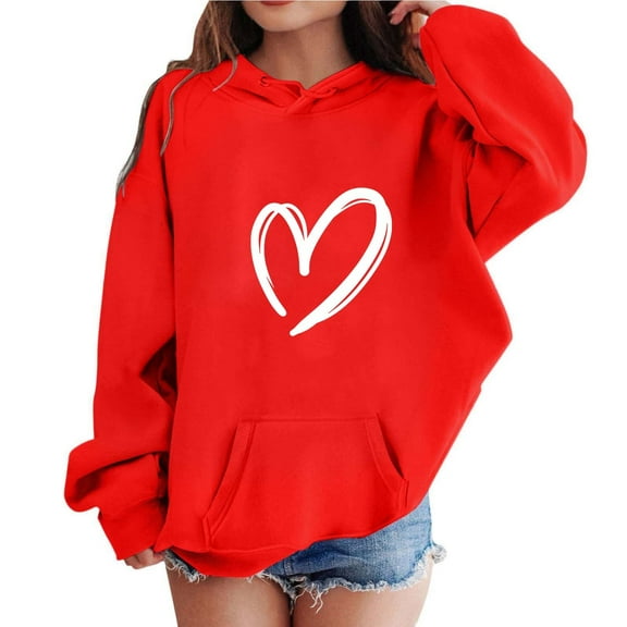 ChaoLingNeng Hoodies for Teens,Girl's Boy's Hoodie Long Sleeve Soft Sweatshirt Graphic Hoody Kids Cute Pullovers Top Clothes for Girls,11-12 Years