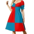 thumbnail image 2 of Vestido de manga corta con trasero de cerdo, vestido de verano, ropa de verano diaria para mujer, vestidos de mujer, vestido, 2 of 7