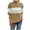 Khaki, variant on IROINNID Womens Sweater Round Neckline Pullover Sweater Color Block Casual Mid-Length Long Sleeve Matching Tops Blouse Knitted Sweater