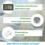 Tutuviw Reptile Thermometer and Humidity Gauge,2Pcs Digital Adhesive Reptile Terrarium Hydrometer,Bearded Dragon Tank Accessories Pet Humidity Meter Supplies for Leopard Crested Gecko