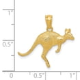 thumbnail image 2 of Beautiful 14k Yellow Gold Textured Kangaroo Pendant, 2 of 2