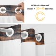 thumbnail image 5 of Vintage Wooden No Hook Shower Curtain Waterproof, Bathroom Curtains with Snap in Liners and See Through Top Window, Farmhouse Retro Shabby Wood Hotel Style Bathtub Curtains Shower 72"Wx96"L, 5 of 8