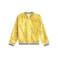 thumbnail image 2 of HULIJA Kids Jackets Girls Boys Shiny Sequins Baseball Coat Jacket Dance Bomber Tops Outwear Gold 16, 2 of 4