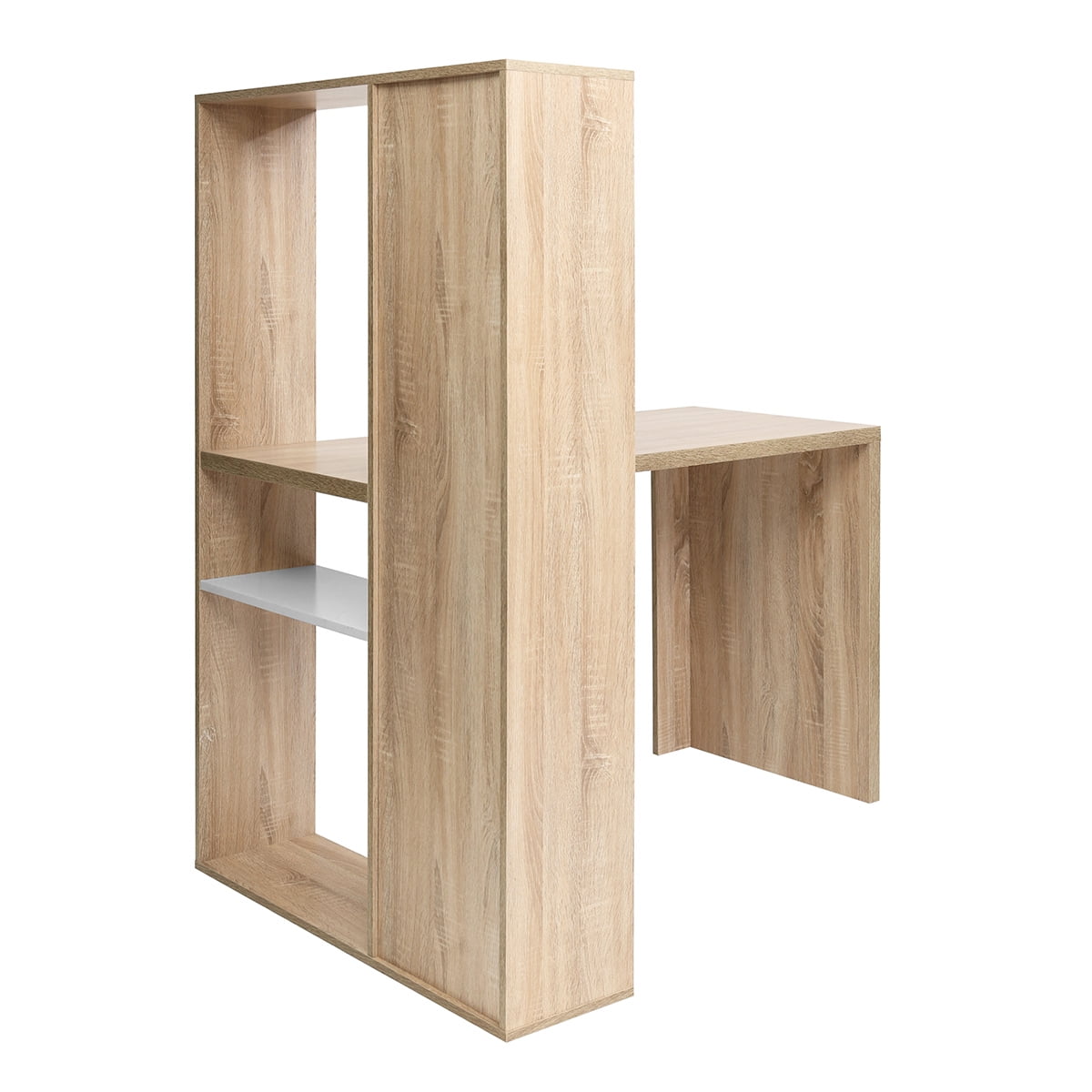 Private Jungle 2 in 1 Computer Desk/ L-shape Desktop with shelves,Oak Color Private Jungle 2 in 1 Computer Desk/ L-shape Desktop with shelves,Oak Color