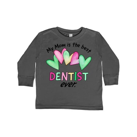 

Inktastic My Mom is the Best Dentist Ever Gift Toddler Boy or Toddler Girl Long Sleeve T-Shirt