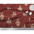 thumbnail image 2 of Soimoi Cotton Duck Fabric Leaves & Lily Floral Print Fabric by The Yard 42 Inch Wide, 2 of 3