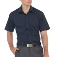 thumbnail image 2 of Omega Men's Short Sleeve Dress Shirt (Navy Charcoal, M), 2 of 3