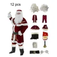 thumbnail image 3 of Disfraz de Papá Noel de piel verde para Navidad y Año Nuevo, disfraz de Papá Noel, ropa familiar, atuendo divertido para Navidad, conjunto para fiesta de carnaval de Año Nuevo, 3 of 5