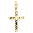 thumbnail image 2 of 10K Yellow Gold Round & Baguette Real Diamond Cross Pendant 1.75" Charm 1.03 CT., 2 of 5