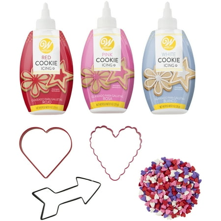 Wilton Valentine's Day Cookie Cutter & Decorating Set, 7-Piece