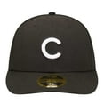 thumbnail image 2 of Men's New Era Black Chicago Cubs Low Profile 59FIFTY Fitted Hat, 2 of 6