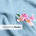thumbnail image 6 of CGK Linens 6-Piece Extra Deep Pocket Sheet Set With Extra Matching Pillowcases - Queen Size Bed Sheets Fits 18"-24" Mattresses, Light Blue, 6 of 7